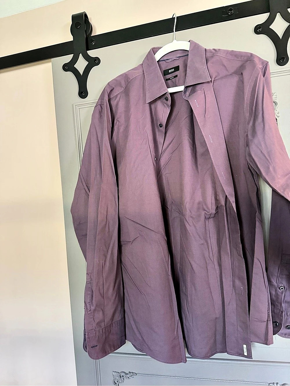BOSS Men's Slim Fit Button Down in Purple Like New